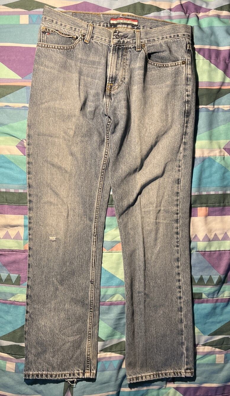 Tommy Hilfiger Mens Classic Regular Straight Leg Denim Blue Jeans Size 31X30